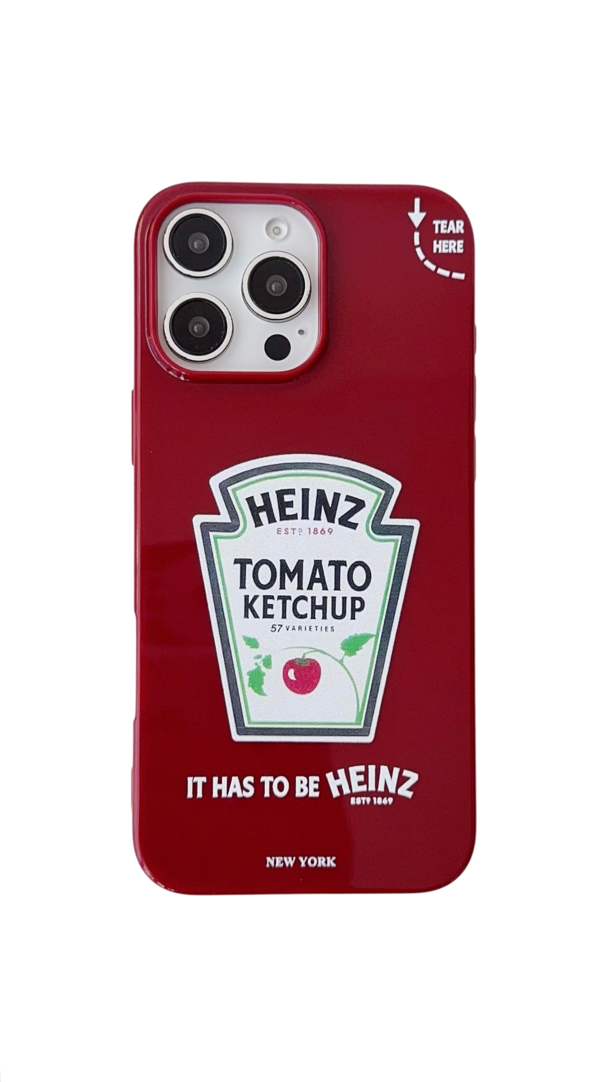 Red Glossy Ketchup Bottle iPhone Case – Fun & Trendy Food-Inspired Protective Cover