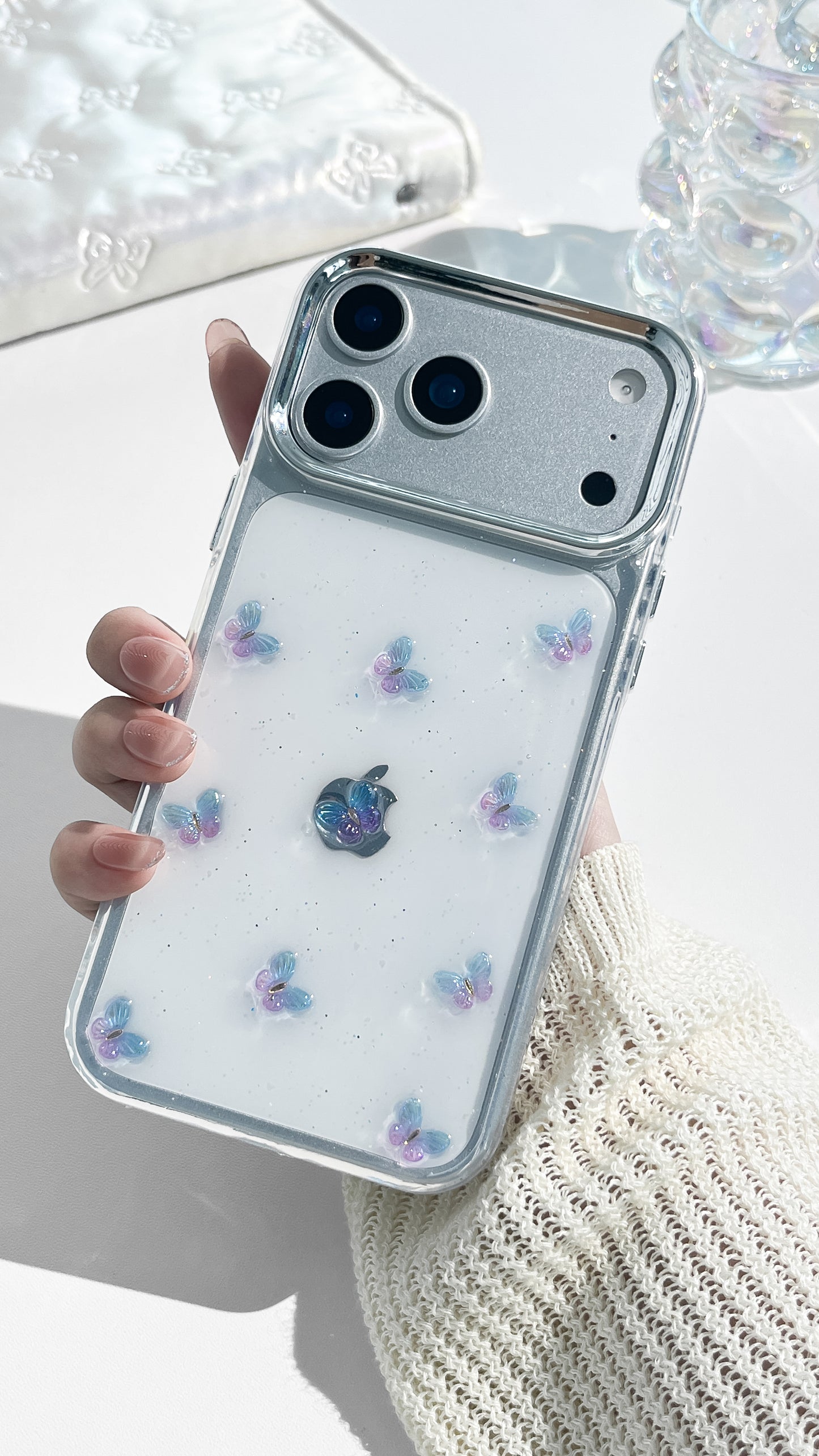 3D Butterfly iPhone Case – Clear Soft Protective Cover for Daily Use
