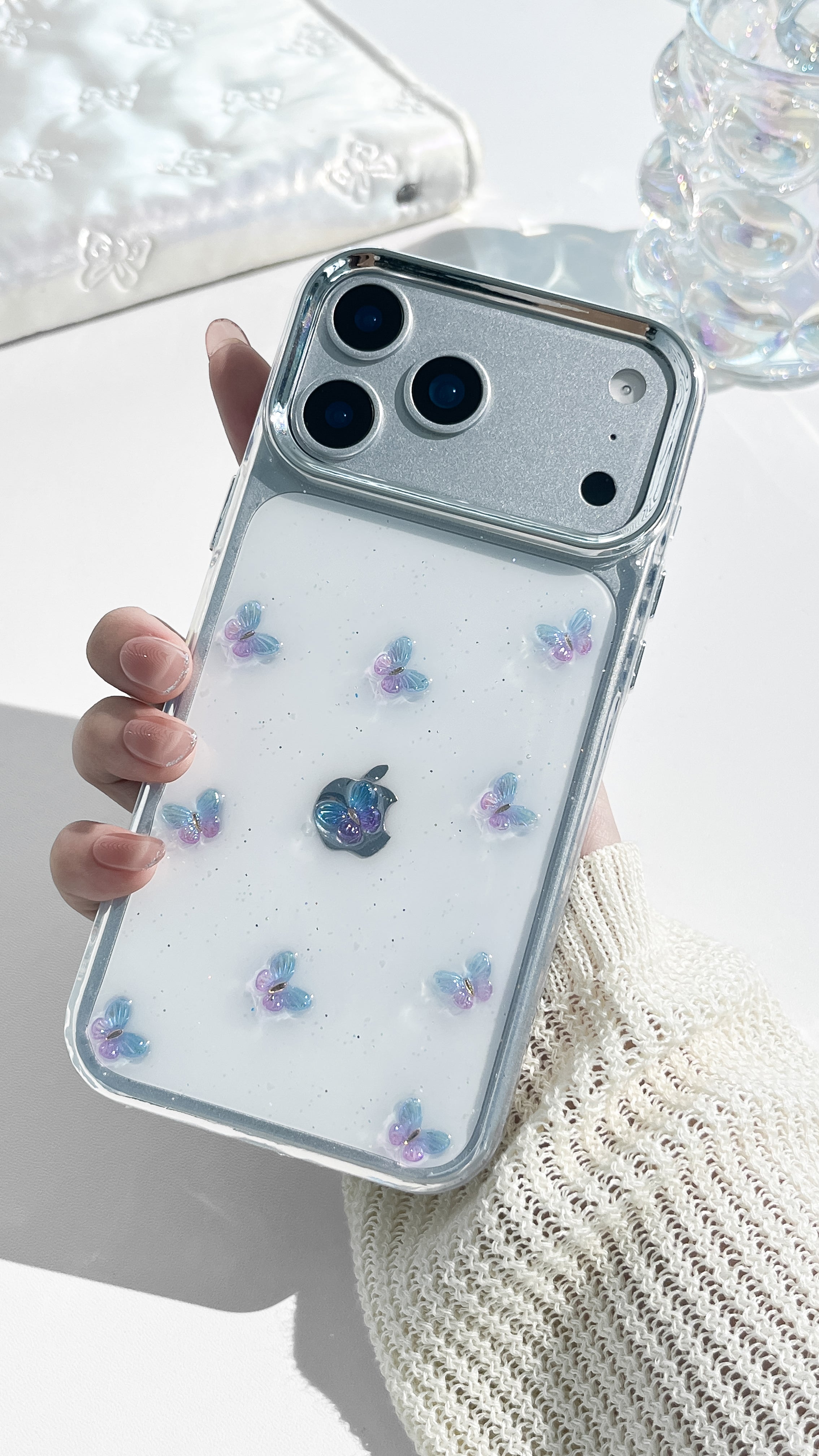 3D Butterfly iPhone Case – Clear Soft Protective Cover for Daily Use