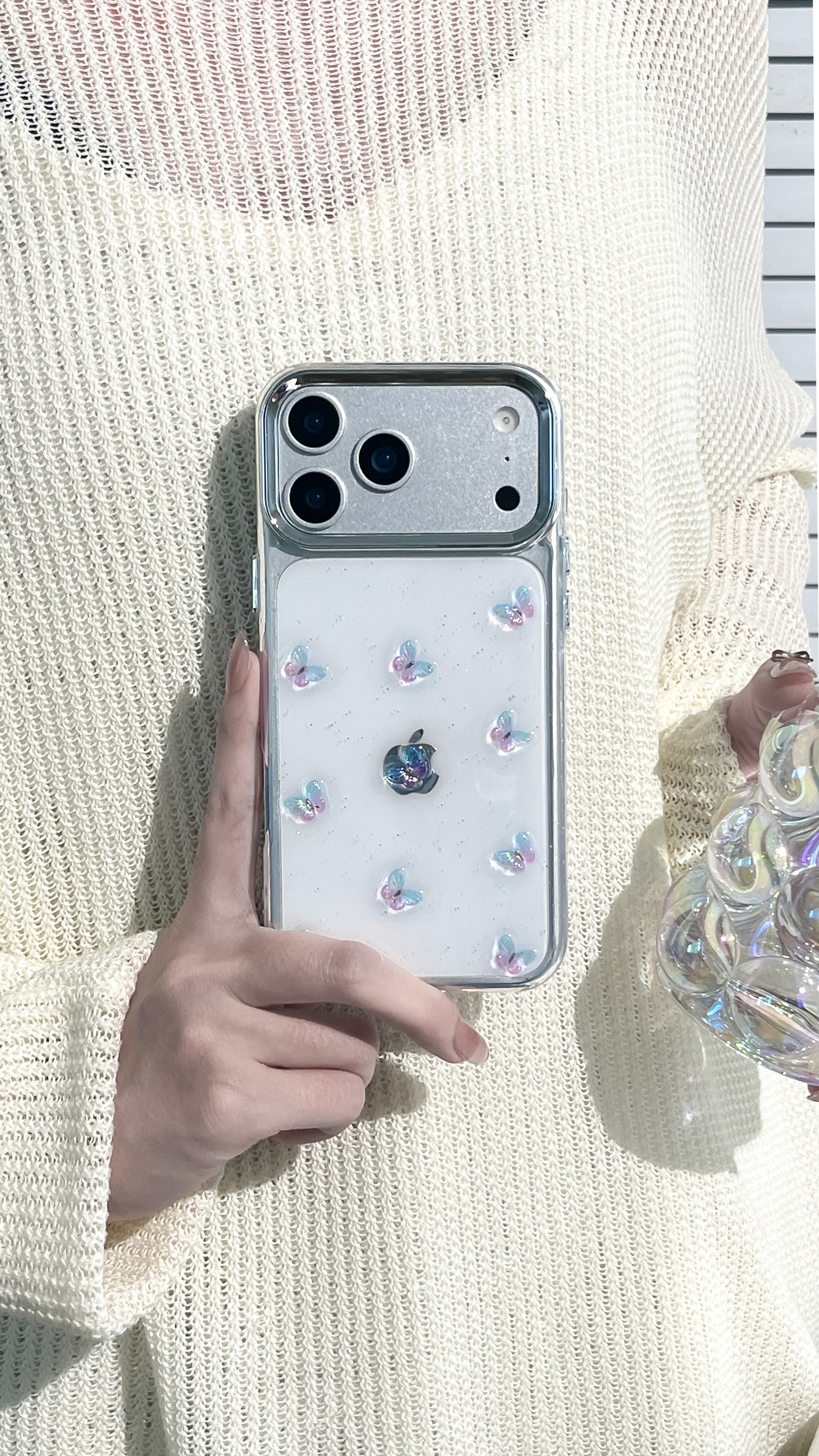 3D Butterfly iPhone Case – Clear Soft Protective Cover for Daily Use