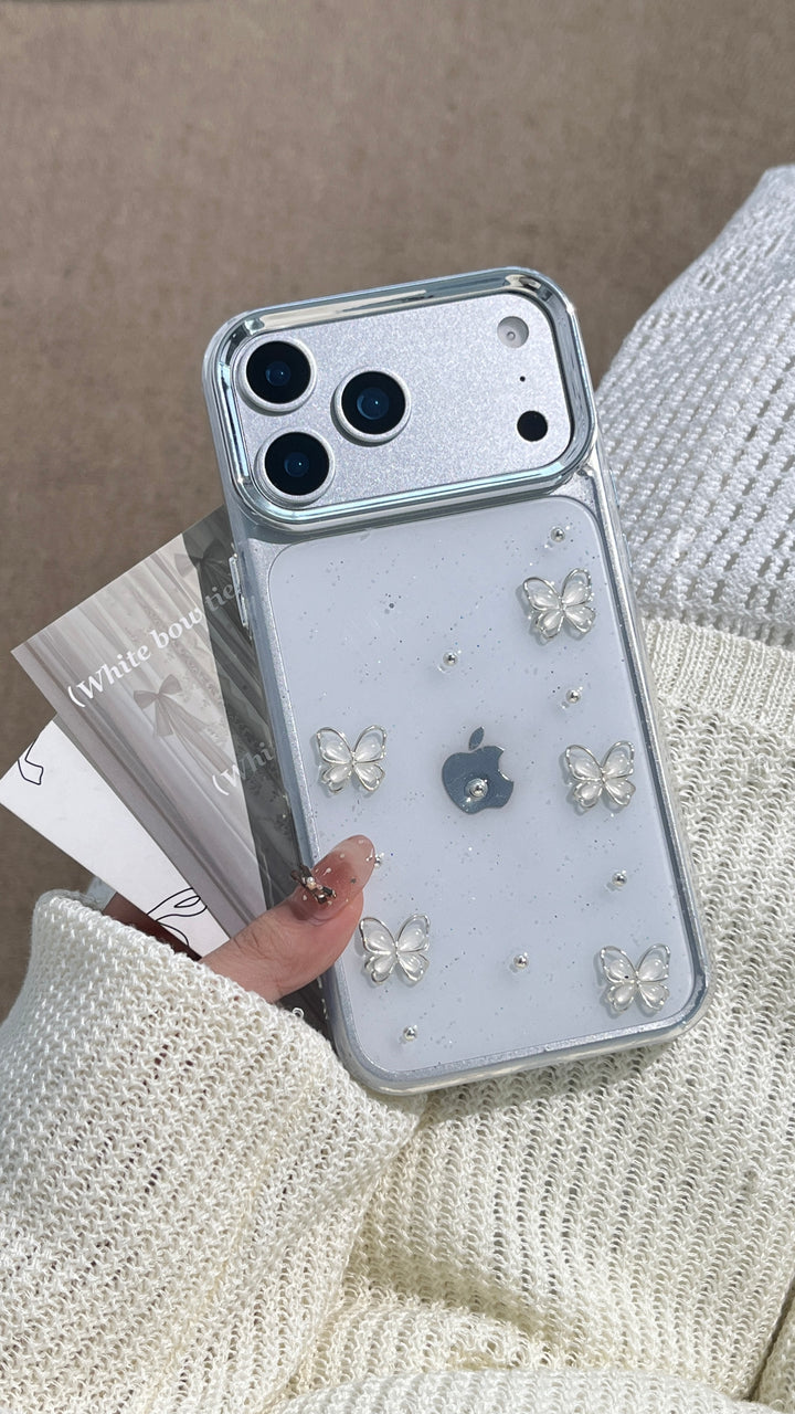 Transparent Butterfly Charm Phone Case – Light, Beautiful, and Protective Shell