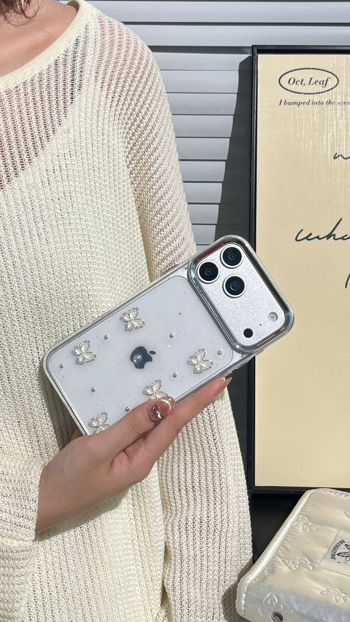 Transparent Butterfly Charm Phone Case – Light, Beautiful, and Protective Shell