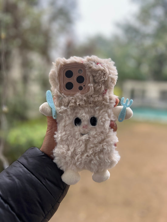 Cute Soft Cartoon iPhone Case | Soft Plush Phone Cover with 3D Design