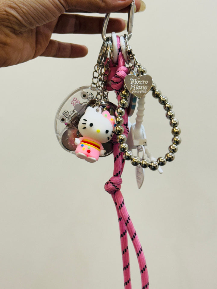 Adorable Hello Kitty Multi-Charm Bag Accessory - Must-Have for Cute Lovers & Collectors