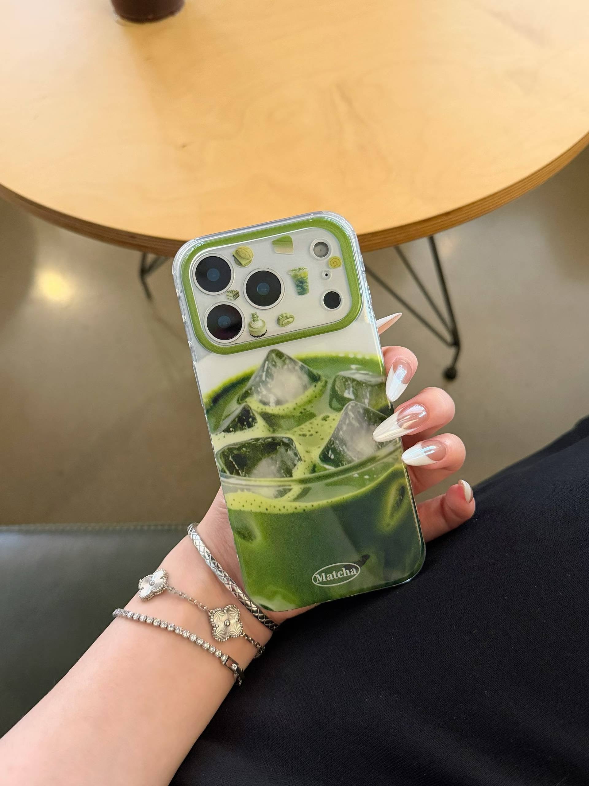Matcha Green Aesthetic iPhone Case – Cute 3D Matcha Drink Design | Trendy Protective Phone Cover