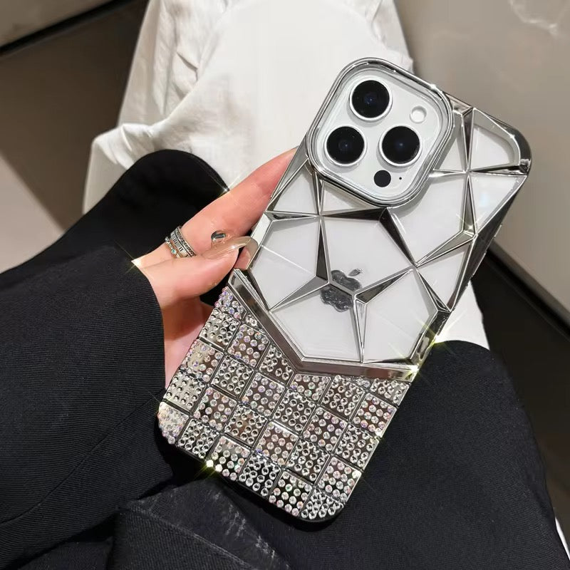 Premium Mirror Diamond Phone Case – Elegant Protective Cover in 6 Colors