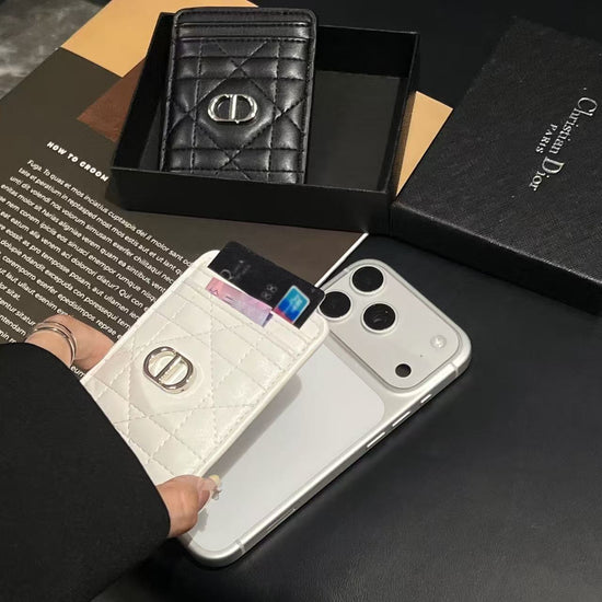 Only available for Pre-Bookings | Luxury MagSafe Wallet – Quilted Leather Card Holder | Slim Magnetic Phone Wallet | Premium iPhone Accessory
