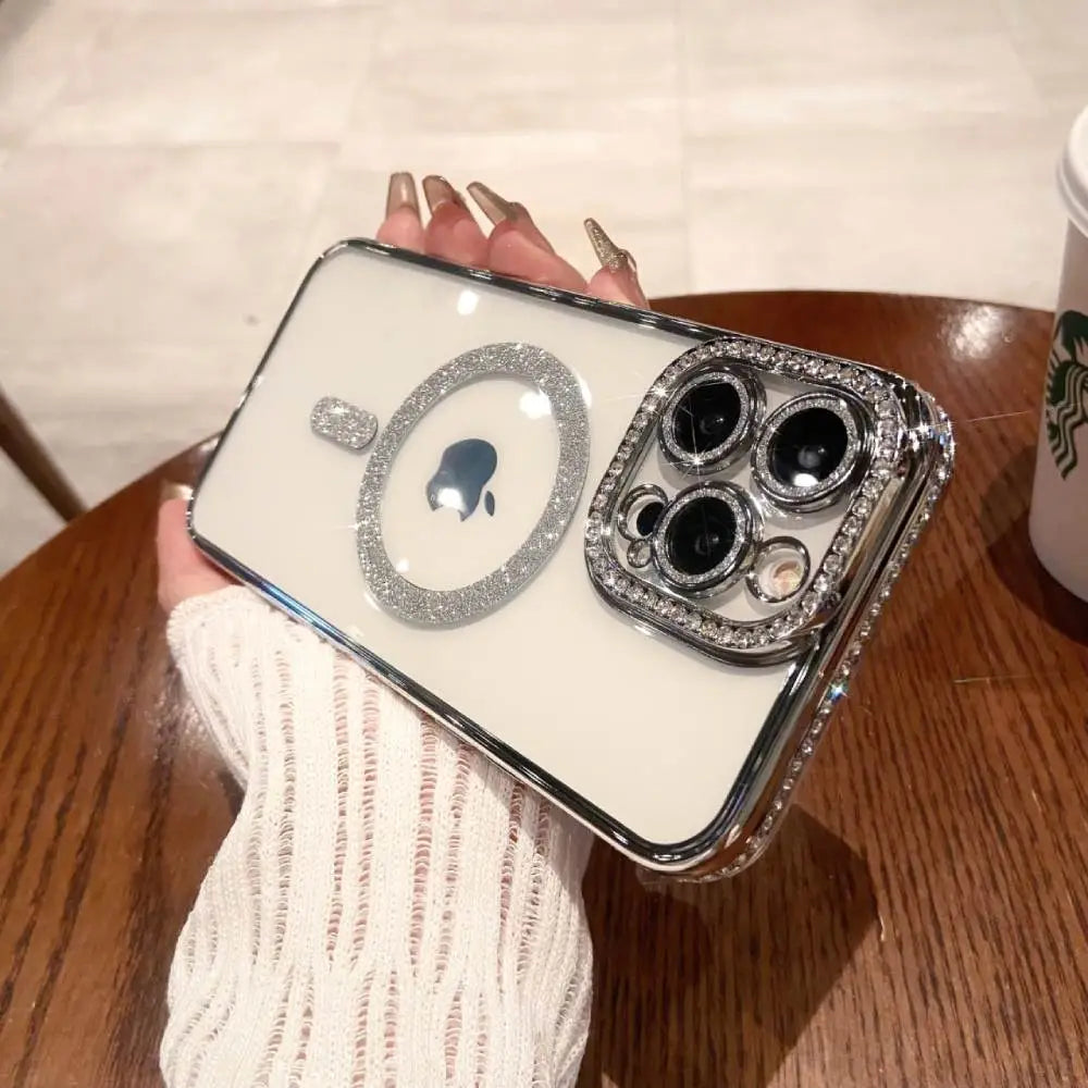 Diamond Sparkle MagSafe Case With Camera Protection