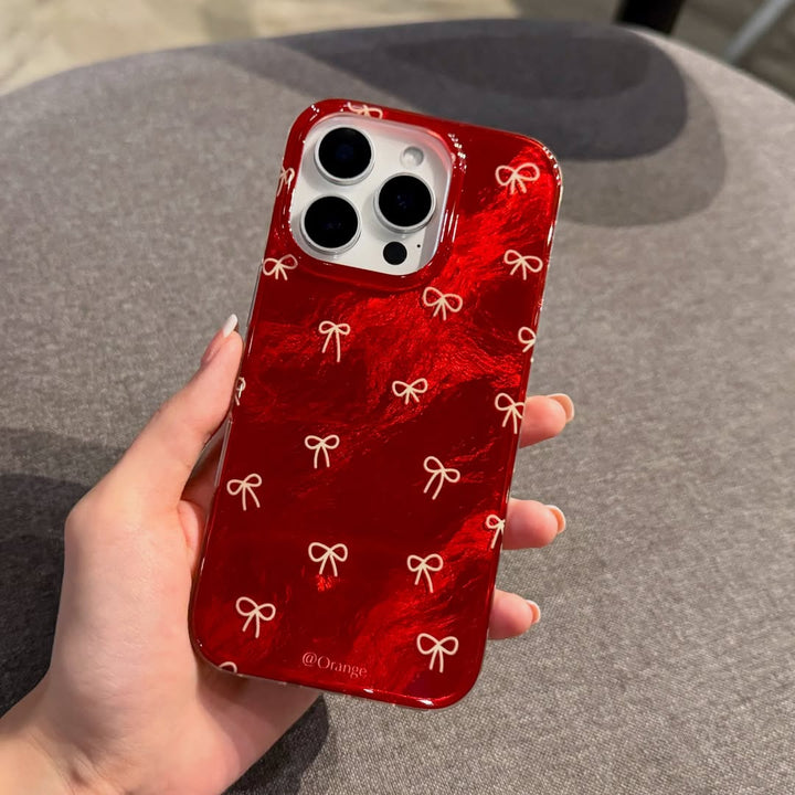 Cherry Red Glossy Bow Case