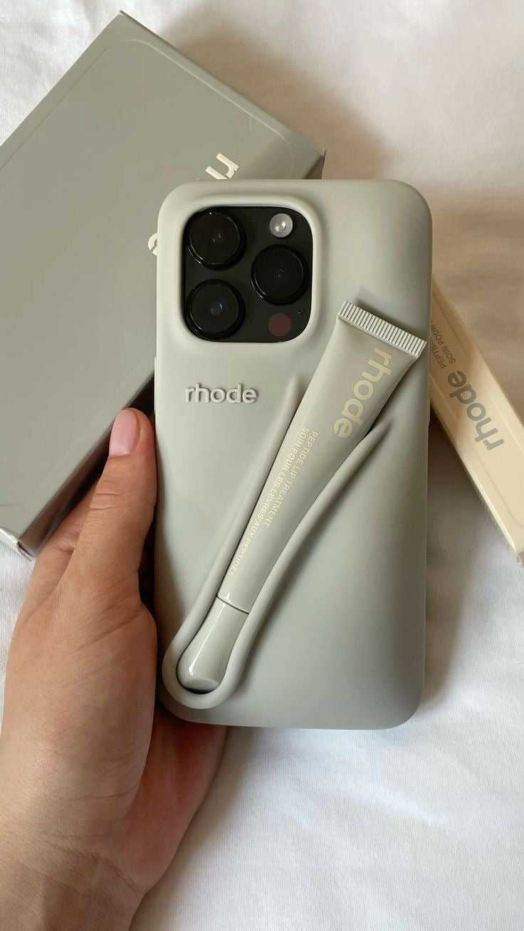 Premium Silicone iPhone Case with Built-In Lip Balm Slot and Gift Box