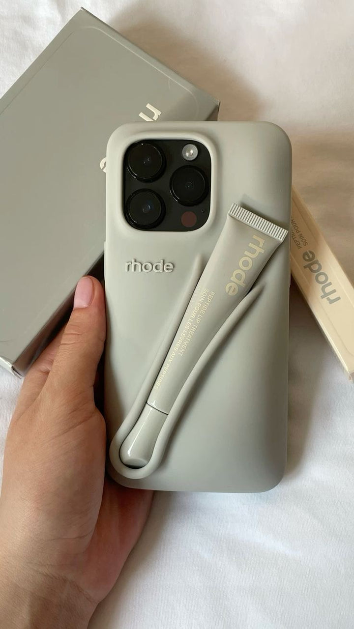 Premium Silicone iPhone Case with Built-In Lip Balm Slot and Gift Box