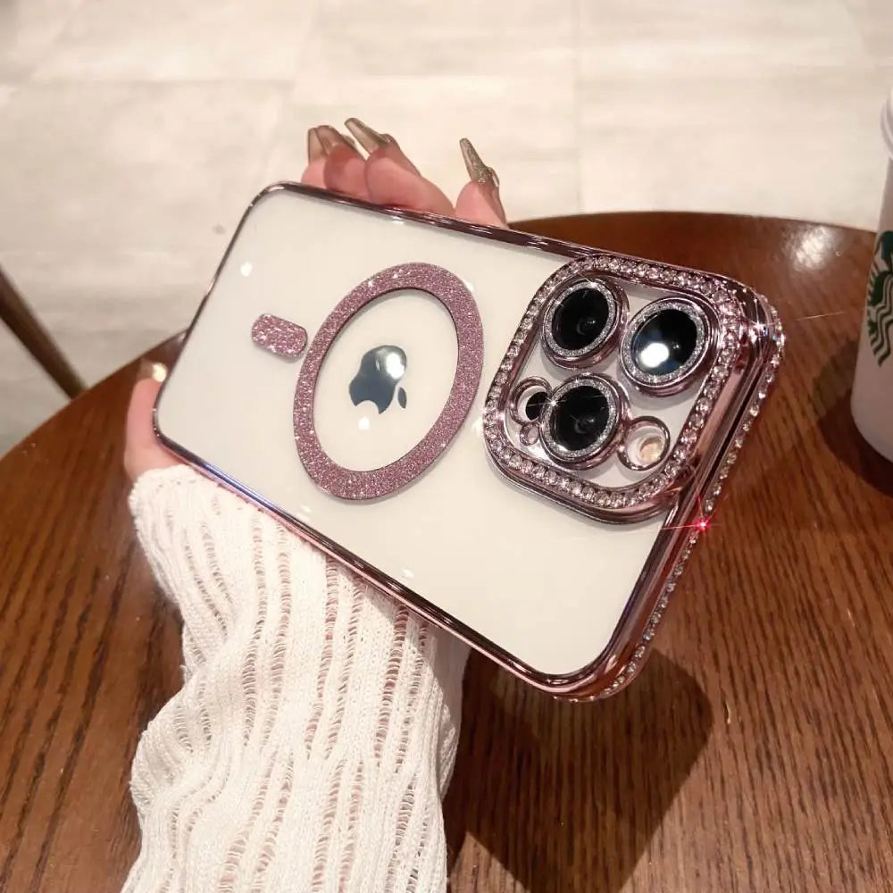 Diamond Sparkle MagSafe Case With Camera Protection