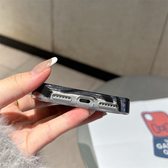 Chic Black & Silver Zebra Glitter Case – Bold Aesthetic Protective Cover