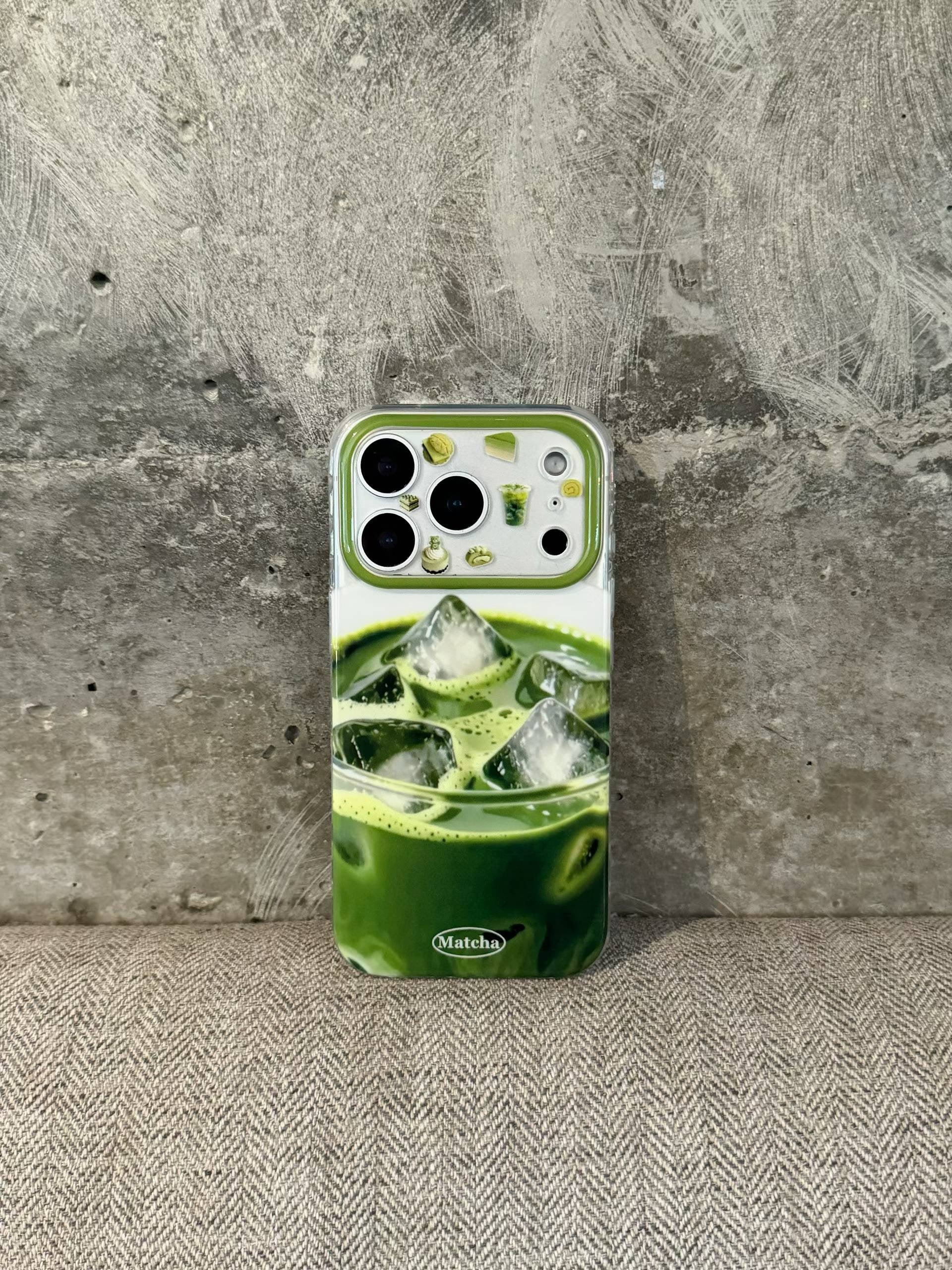 Matcha Green Aesthetic iPhone Case – Cute 3D Matcha Drink Design | Trendy Protective Phone Cover