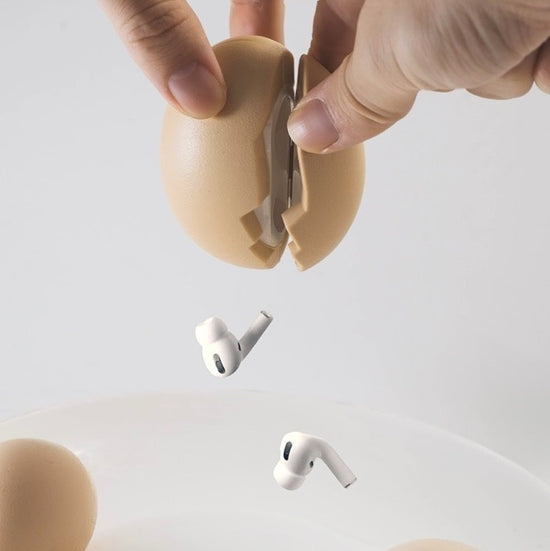 Soft Egg-Shaped AirPod Case with Cute Split Design