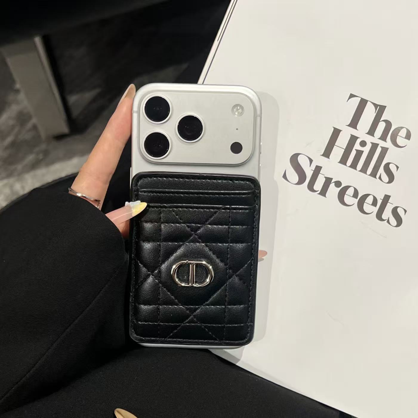 Only available for Pre-Bookings | Luxury MagSafe Wallet – Quilted Leather Card Holder | Slim Magnetic Phone Wallet | Premium iPhone Accessory
