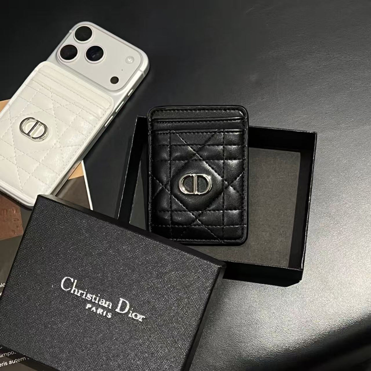 Only available for Pre-Bookings | Luxury MagSafe Wallet – Quilted Leather Card Holder | Slim Magnetic Phone Wallet | Premium iPhone Accessory