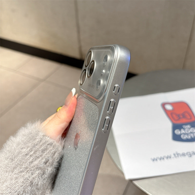 Luxury Silver Glitter iPhone Case – Sparkling Protective Cover with Lens Guard