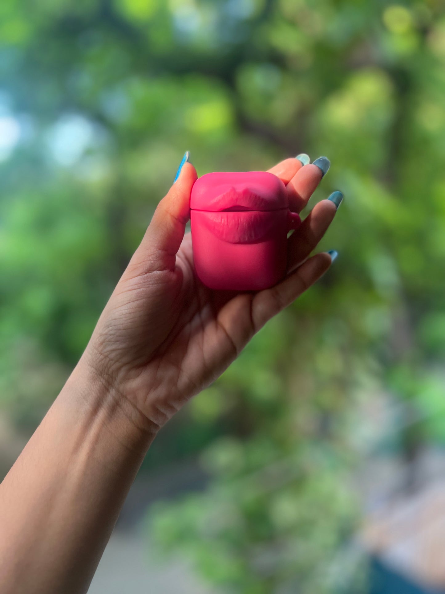 Pink Kiss Lips AirPods Case
