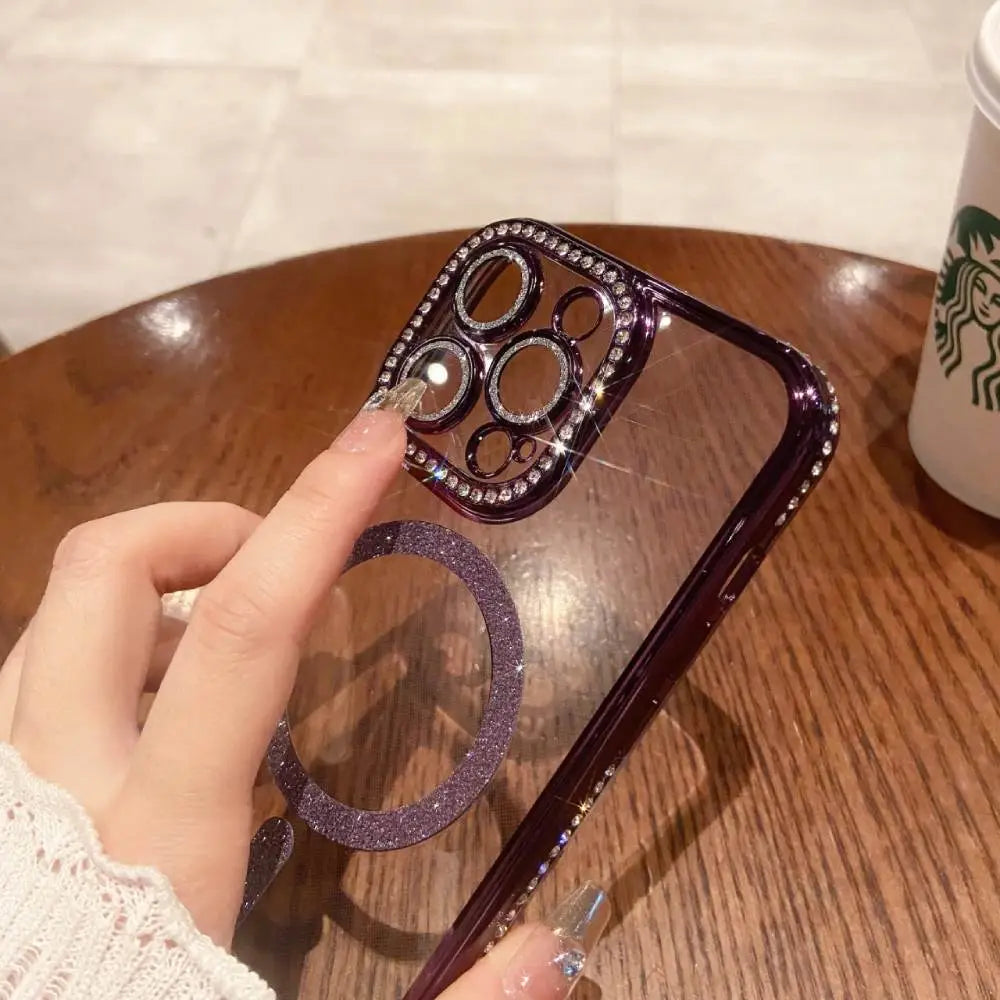 Diamond Sparkle MagSafe Case With Camera Protection