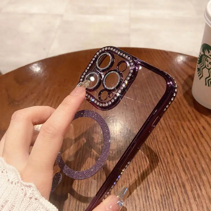 Diamond Sparkle MagSafe Case With Camera Protection