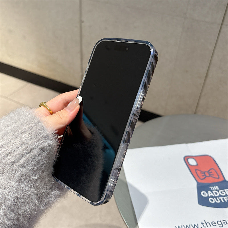 Chic Black & Silver Zebra Glitter Case – Bold Aesthetic Protective Cover