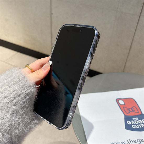 Chic Black & Silver Zebra Glitter Case – Bold Aesthetic Protective Cover