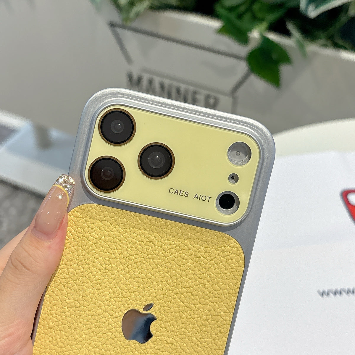 Textured Luxe iPhone Case Collection – Yellow -Style Phone Covers