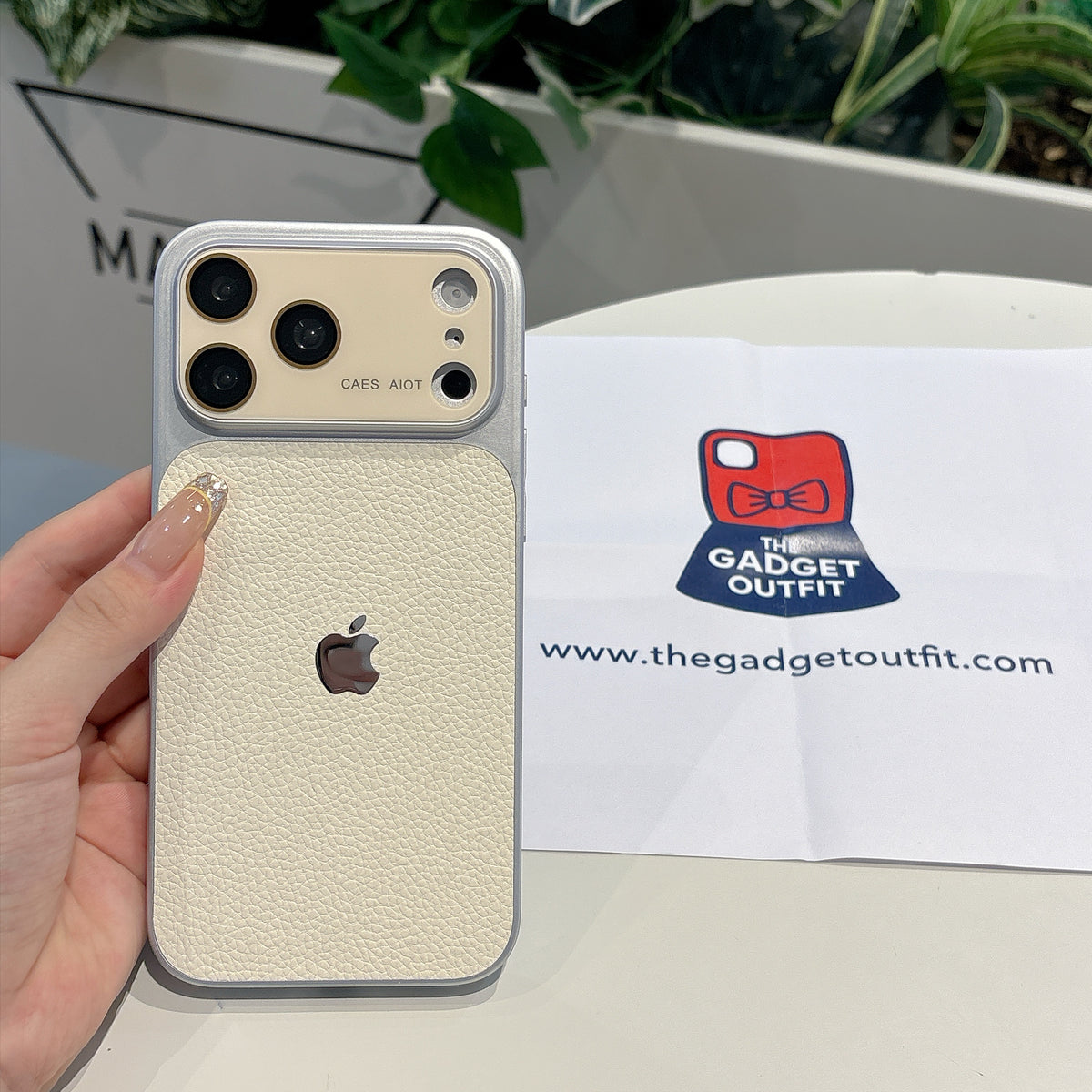 Ivory Textured iPhone Case – Soft-Touch Finish | Elegant Slim Phone Cover