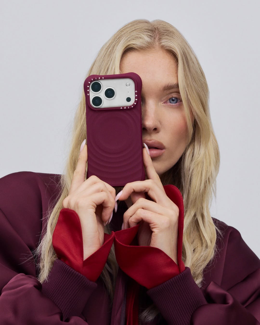 Deep Wine Colour Phone Cover – Soft Touch Grip With Strong Daily Safety