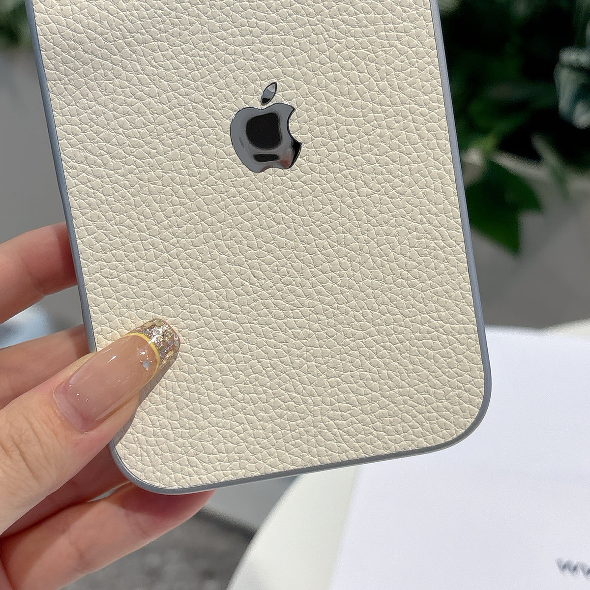 Ivory Textured iPhone Case – Soft-Touch Finish | Elegant Slim Phone Cover