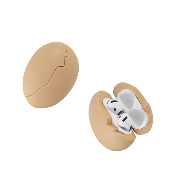 Soft Egg-Shaped AirPod Case with Cute Split Design