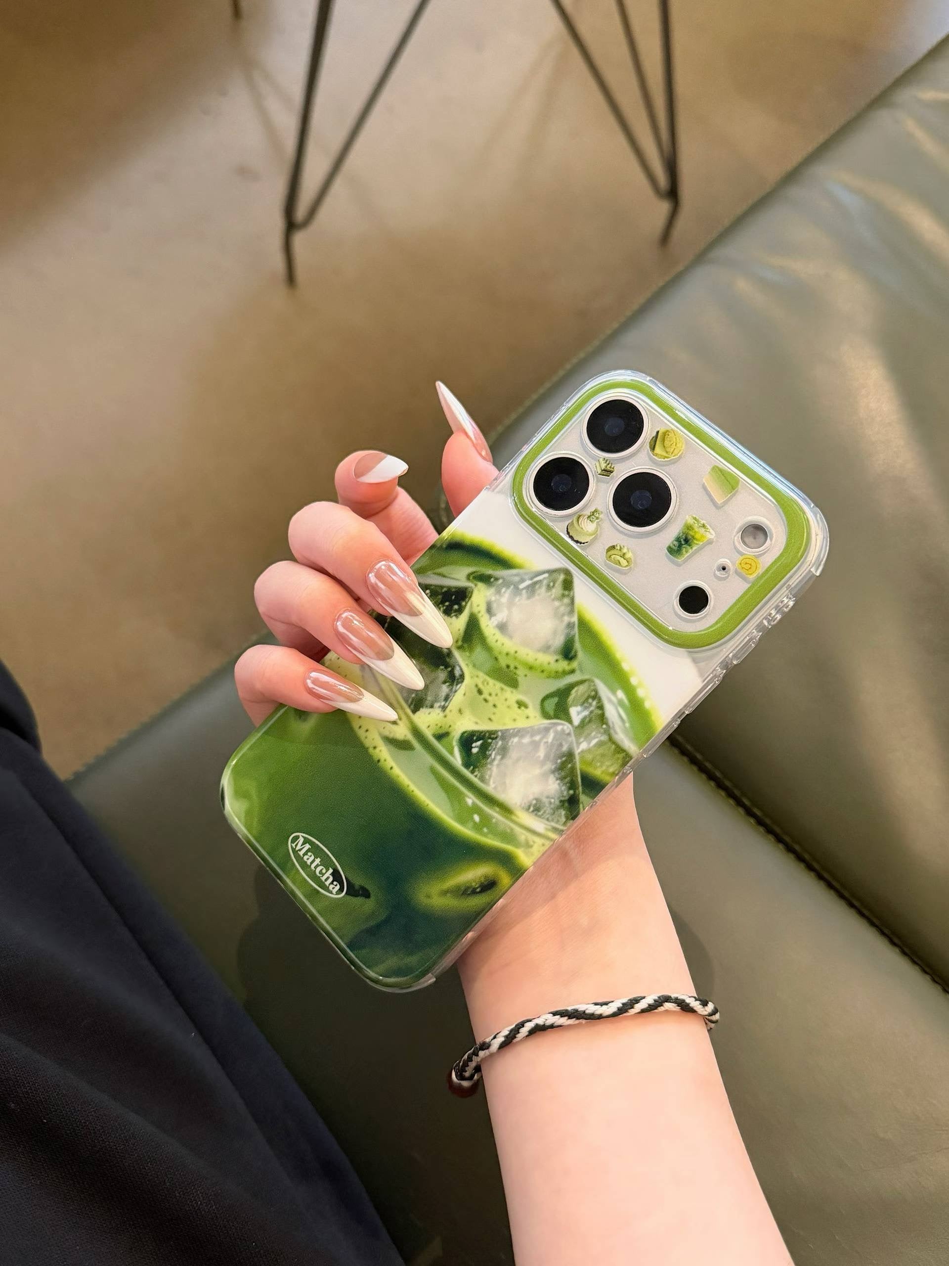 Matcha Green Aesthetic iPhone Case – Cute 3D Matcha Drink Design | Trendy Protective Phone Cover