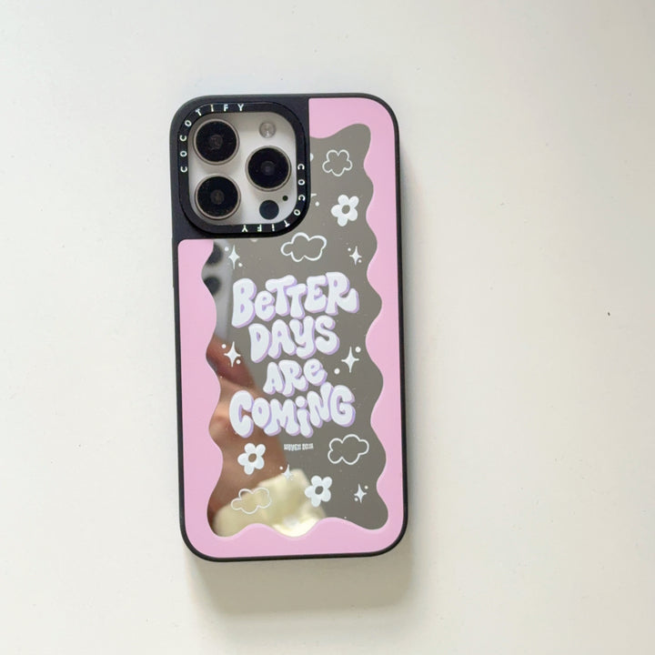 Pastel Wavy "Better Days Are Coming" Phone Case 🌸☁️