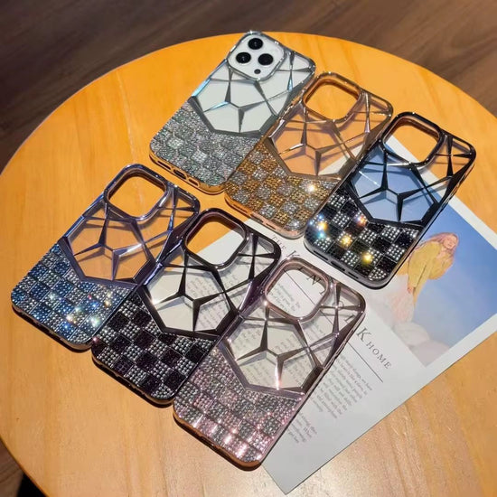Premium Mirror Diamond Phone Case – Elegant Protective Cover in 6 Colors