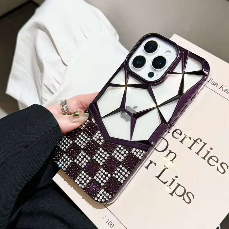 Premium Mirror Diamond Phone Case – Elegant Protective Cover in 6 Colors