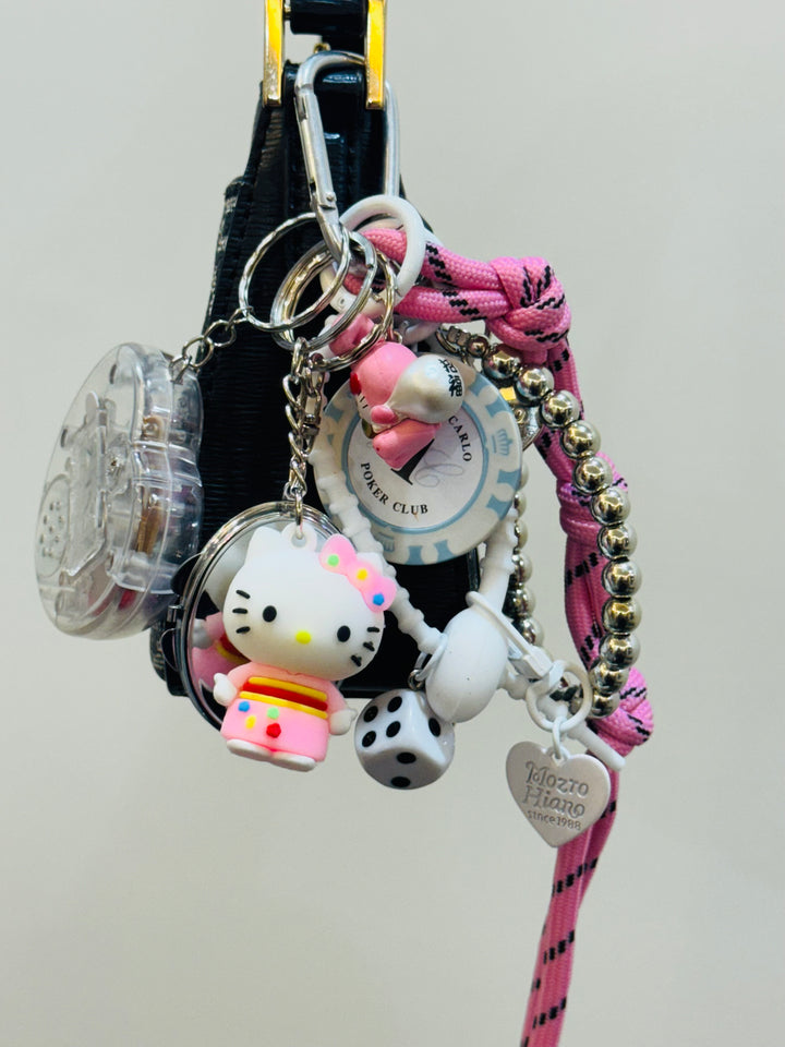 Adorable Hello Kitty Multi-Charm Bag Accessory - Must-Have for Cute Lovers & Collectors