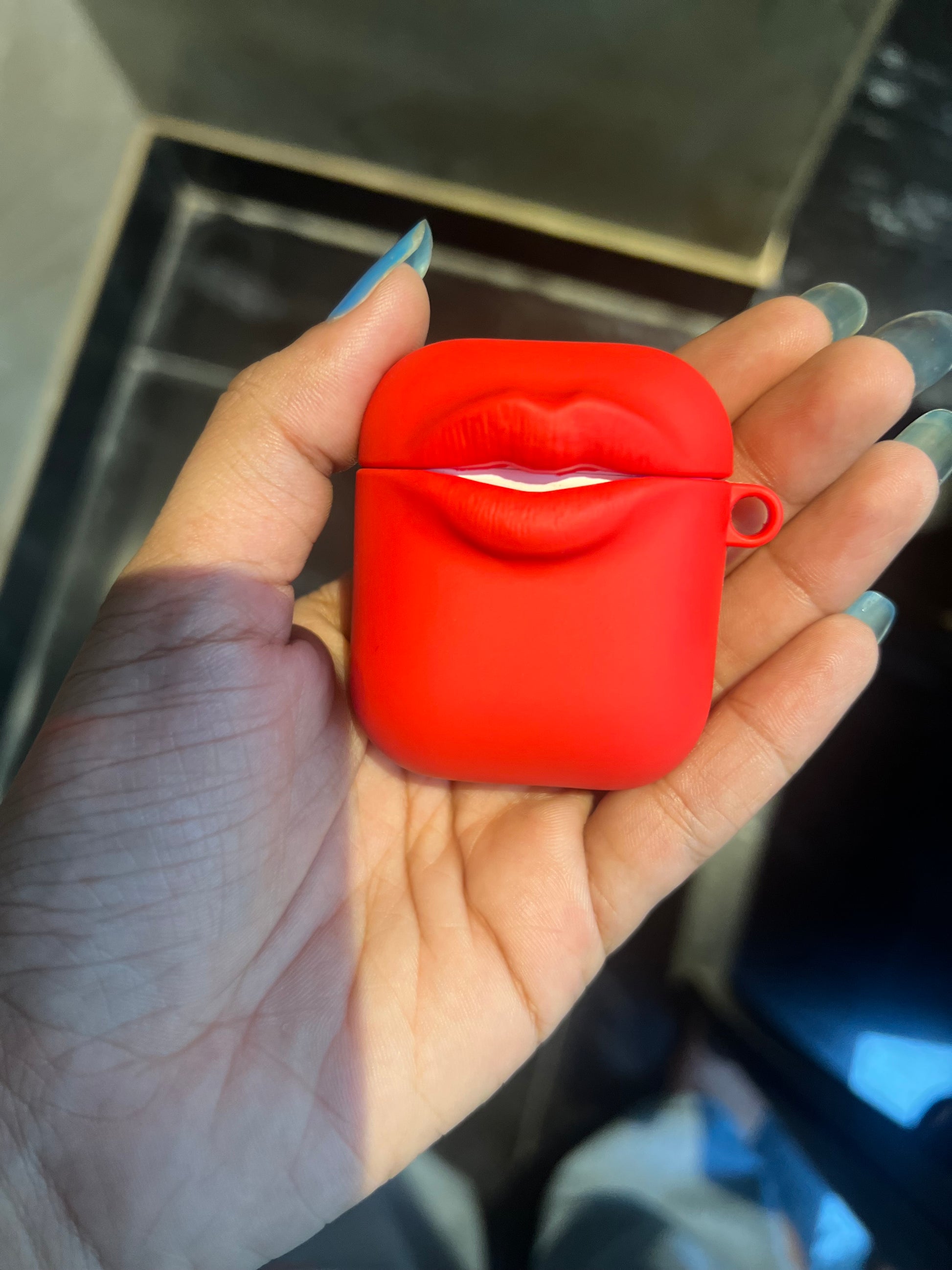 Bold Red Lips AirPods Case