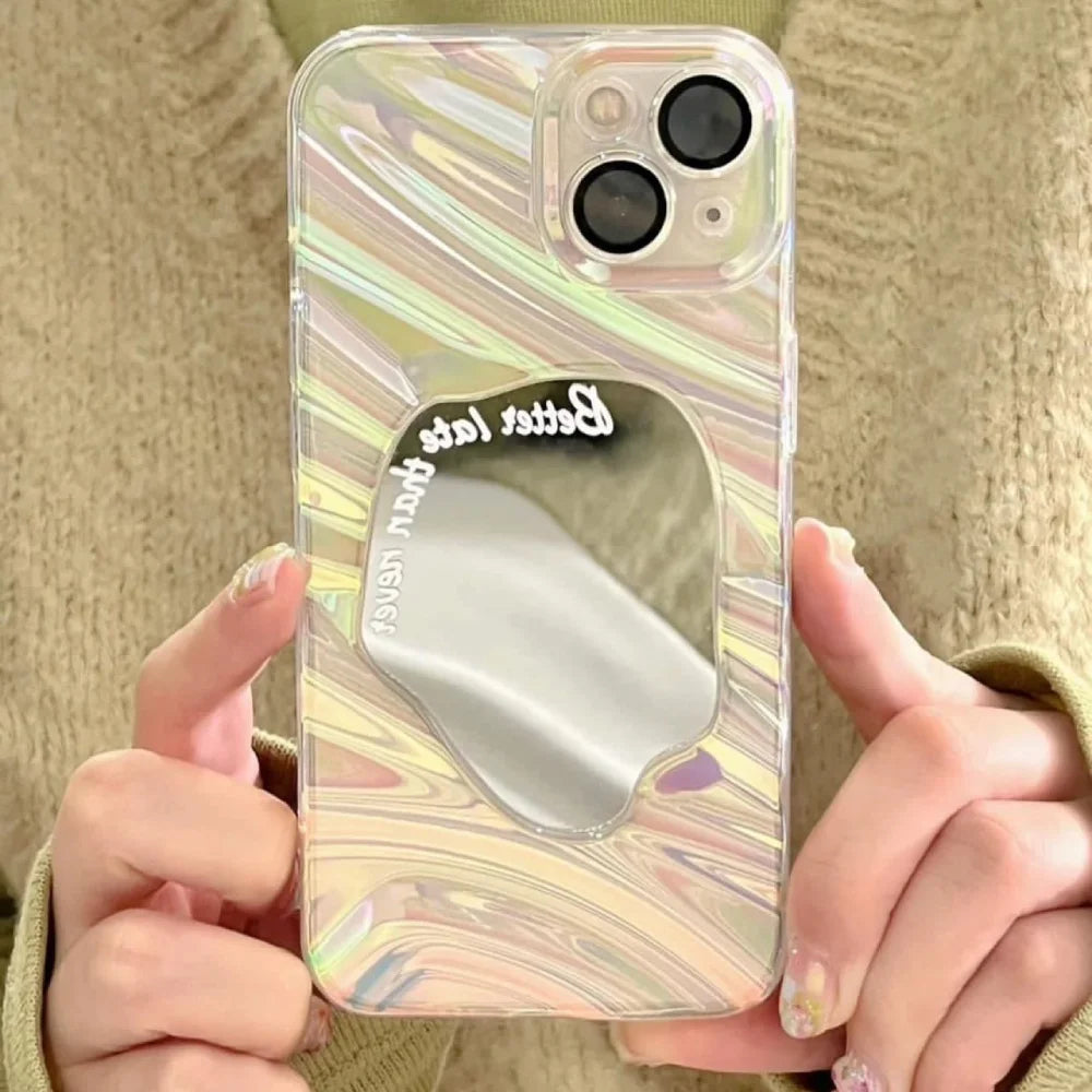 Holographic Mirror Case With Camera Lens