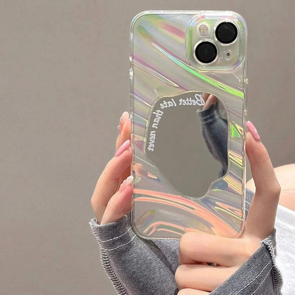 Holographic Mirror Case With Camera Lens