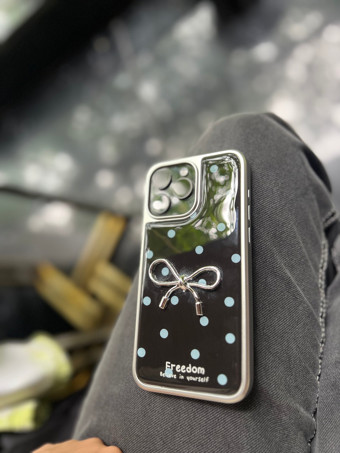 Freedom Bow Polka Dot Phone Case