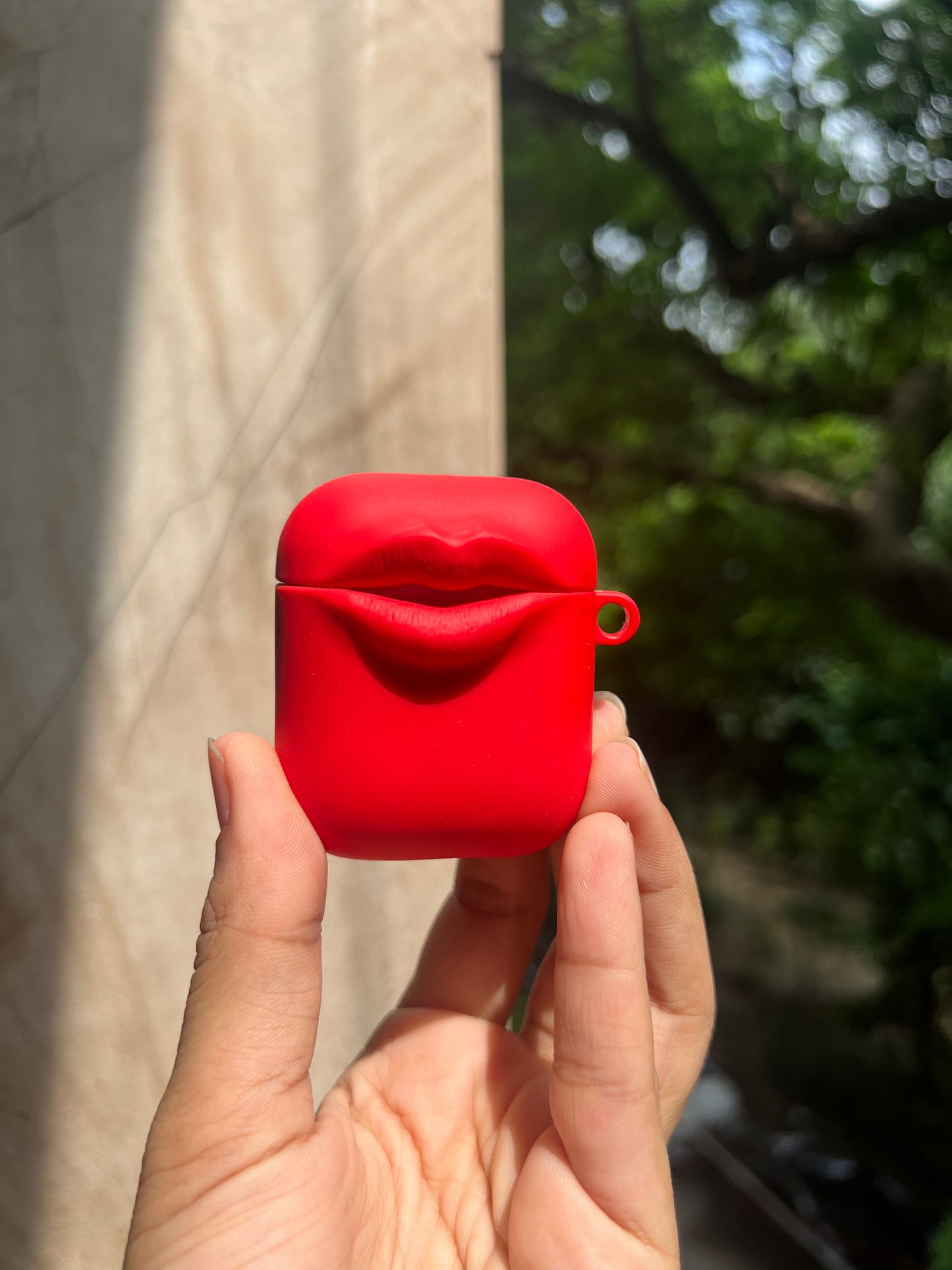 Bold Red Lips AirPods Case
