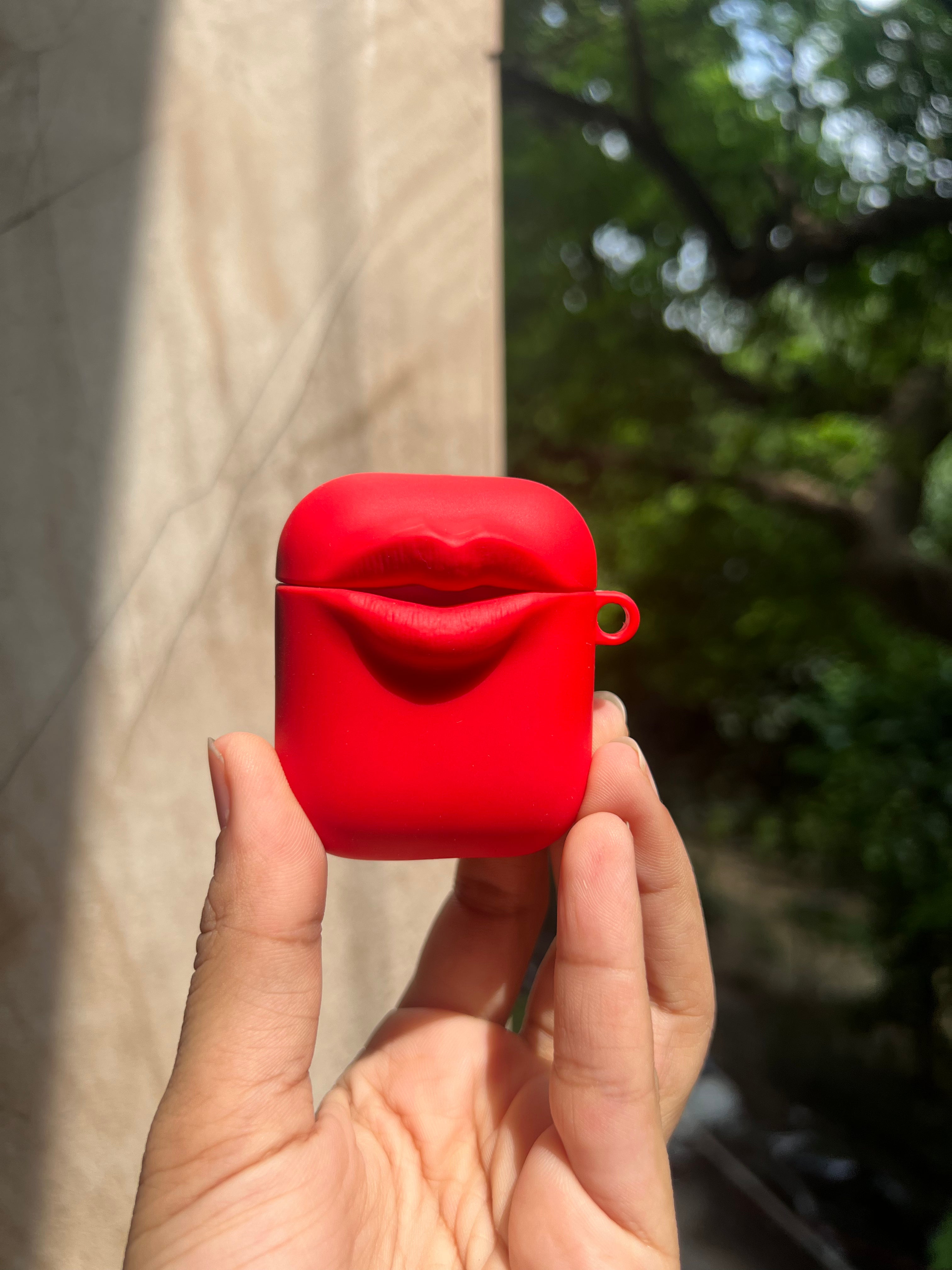 Bold Red Lips AirPods Case