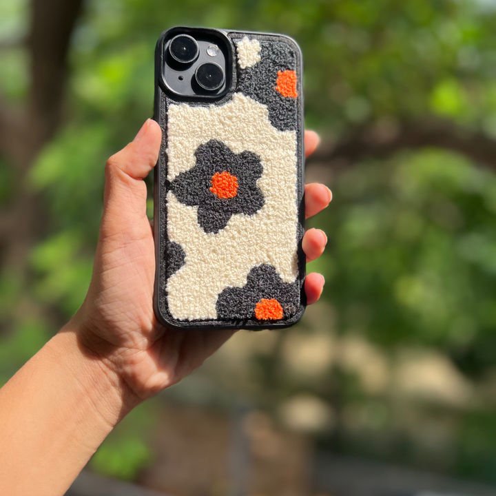 Cozy Floral Fleece Phone Case 🌼✨
