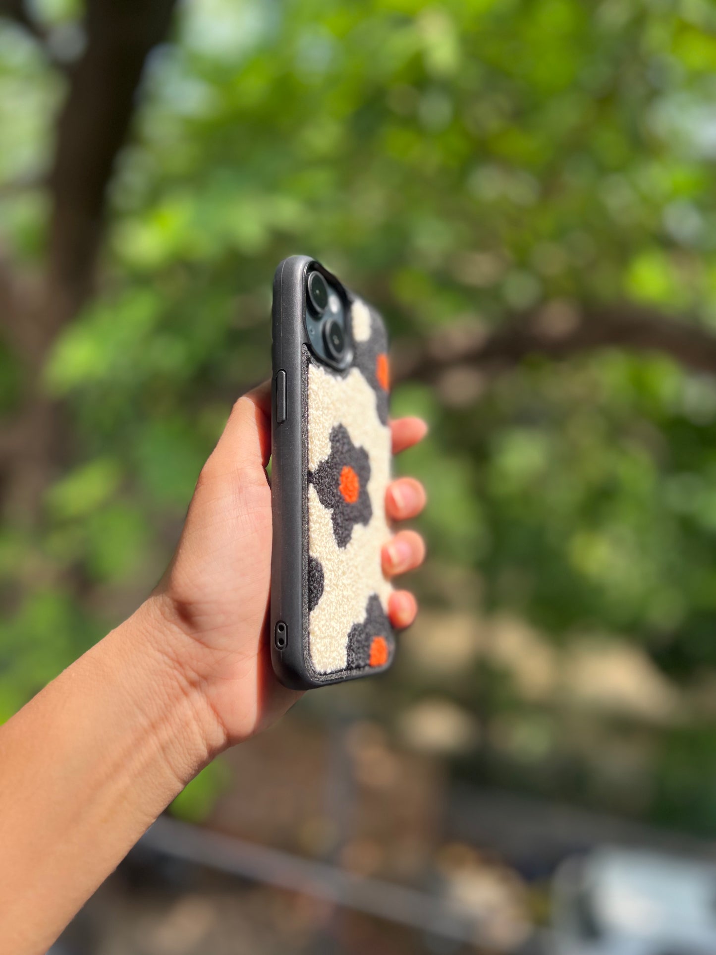 Cozy Floral Fleece Phone Case 🌼✨