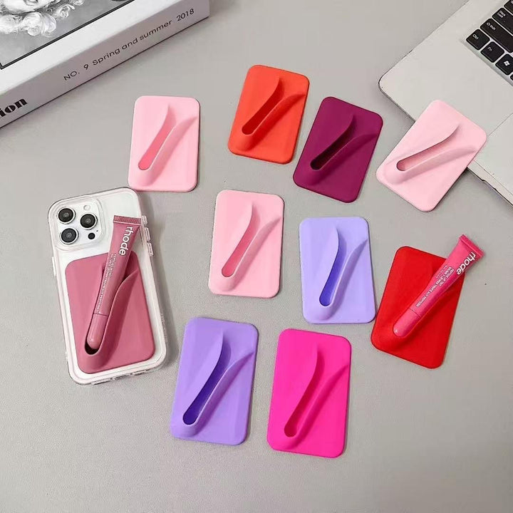 MagSafe Stick-On Card Holder with Lip Balm Slot – Stylish & Functional Accessory
