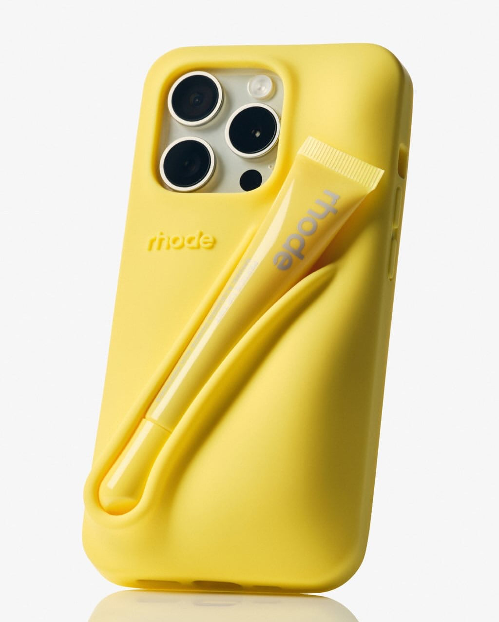 Yellow iPhone Case with Lip Tint & Box – Stylish & Practical