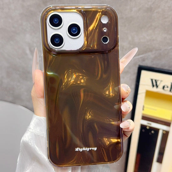 Brown Shiny wave iPhone Case