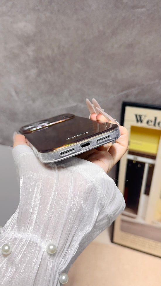 Brown Shiny wave iPhone Case