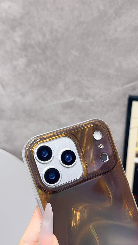 Brown Shiny wave iPhone Case
